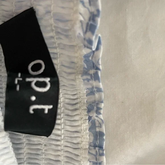 XS OPT: Quality Cotton Midi Sun Dress Paisley Light Blue/White NWT NEW! - Picture 8 of 8